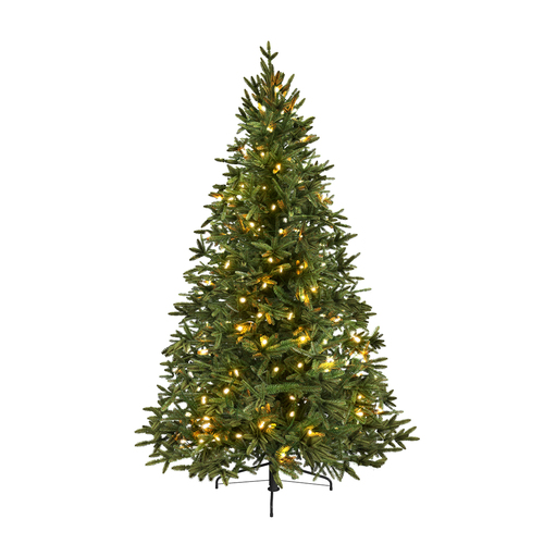 Luxury 6ft Pre-Lit Faux Hinged Christmas Tree