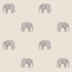 Sophie Allport Elephant Wallpaper Natural 181522