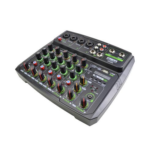 6 Channel Mixer with Bluetooth, USB and Echo
