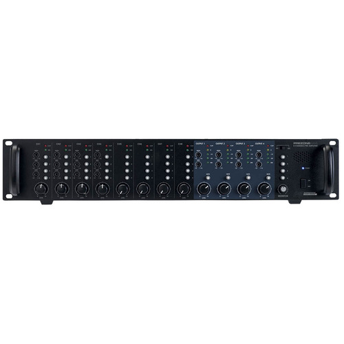 Installation Mixer with 8 Channels & 4 Zone Outputs