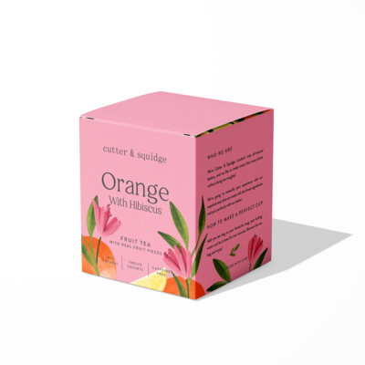 Orange With Hibiscus Premium Tea - One Box Of Twelve Sachets