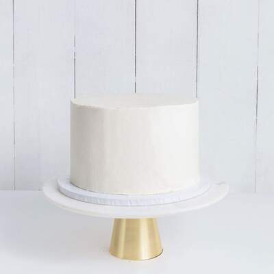 One Tier White Wedding Cake - One Tier - Medium 8"