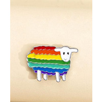 Image of Rainbow Sheep Pin Badge