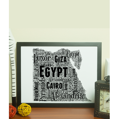 Personalised Egypt Word Art Map