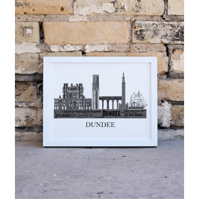 Personalised Dundee City Skyline Word Art