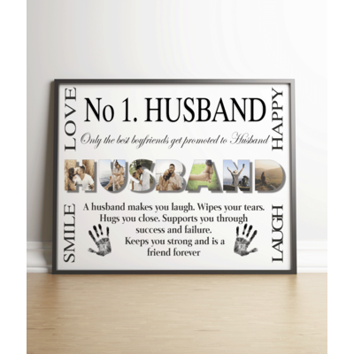 No 1 Husband Personalised Photo Frame Gift