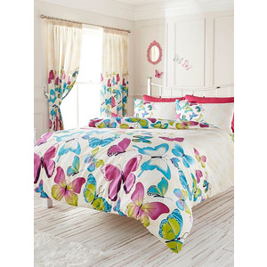 Fashion Butterfly Double Duvet Cover And Pillowcase Set