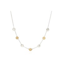 Image of Hammered Station Necklace - Gold & Silver