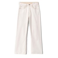 Image of Maya High Waisted Slim Fit Cropped Jeans - Ecru