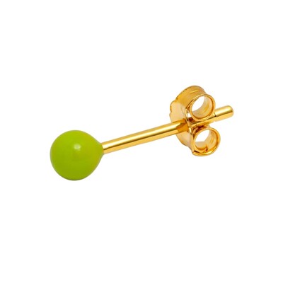 Single Colour Ball Earring - Light Green