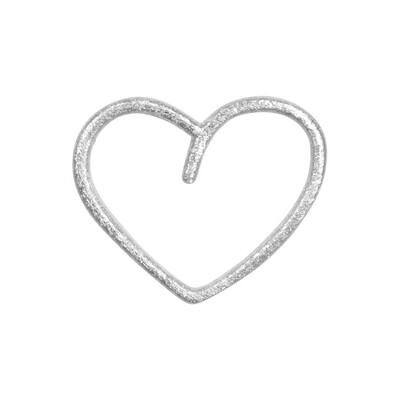 Single Happy Heart Earring - Silver