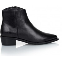 Image of Uviaya Leather Ankle Leather Boot - Black