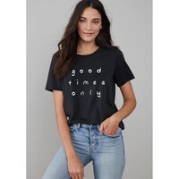 Image of Lola Good Times Only Pima Cotton T-Shirt - Black