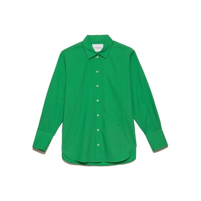 The Oversized Organic Cotton Shirt - Grass Green