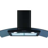 Image of CDA ECP92BL 90cm curved glass extractor Black