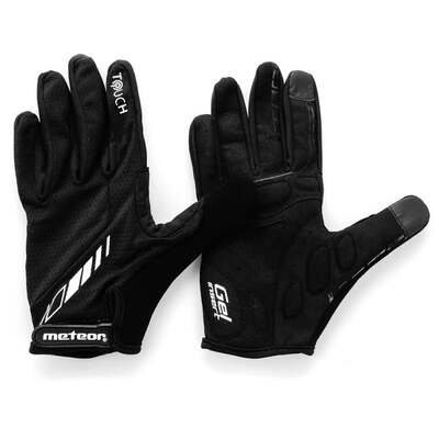 Meteor Unisex Full FX10 Bicycle Gloves - Black