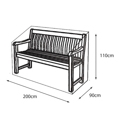 LG Outdoor 3 Seat Bench Deluxe Cover