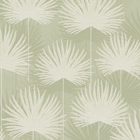Image of Calypso Leaf Vinyl Wallpaper Olive Green / Gold World of Wallpaper AF0008