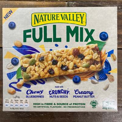 12x Nature Valley Full Mix Blueberries & Peanut Butter Bars (12x40g)
