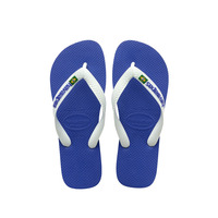 Havaianas Brasil Logo Flip Flops - Marine Blue - UK 6/7  