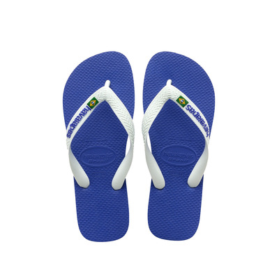 Havaianas Brasil Logo Flip Flops - Marine Blue - UK 9/10
