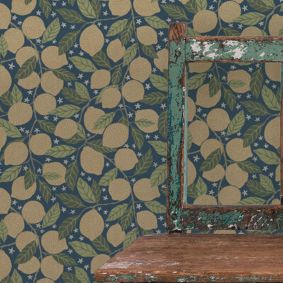 Apelviken 2 Lemona Wallpaper Blue Galerie  44118
