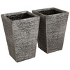 Image of Pair of Tall Slate Planters (Dia. 30cm)