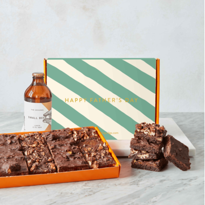 Father’s Day Vegan Brownies & Beer Gift Box - 12 Pieces