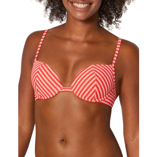 Sloggi Amalfi Baby Push Up Bikini Top - Red/Light Combination