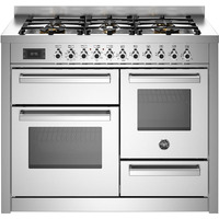 Image of Bertazzoni PRO116L3EXT Professional 110cm Dual Fuel Range Cooker Stainless Steel