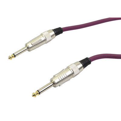 1/4"  (6.35mm) Mono Jack to Jack Cable Purple 6m