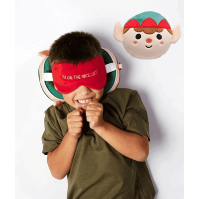 Christmas Elf Cushion with Eye Mask