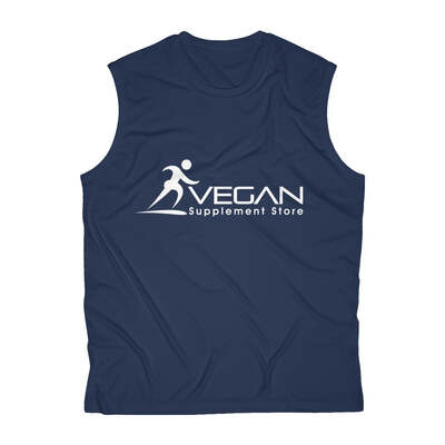 Vegan Supplement Store Men's Sleeveless Performance Tee, True Navy / XS