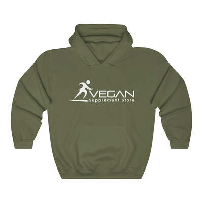 Vegan Supplement Store Unisex Heavy Blend&#8482; Hooded Sweatshirt, Military Green / S