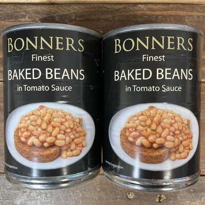 2x Bonners Finest Baked Beans in Tomato Sauce (2x410g)
