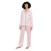 Bluebella Claudia Shirt and Trouser Set - Pale Pink/Black - L - 14 at Belle Lingerie