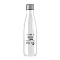 The Past, The Present & The Future Water Bottle – White, One