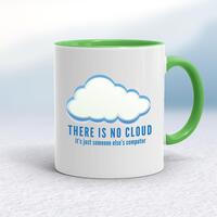 There Is No Cloud Mug – White/Green, 10oz