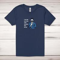 Attitude Stinks Smell My Cock Adult T-Shirt – Navy, Medium