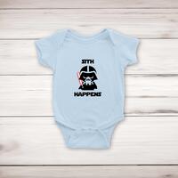 Sith Happens Babygrow – Blue, 3-6 Months