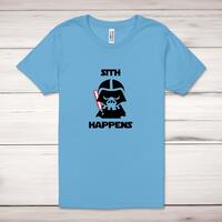 Sith Happens Adult T-Shirt – Ocean Blue, Large