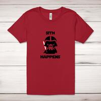 Sith Happens Adult T-Shirt – Red, XS