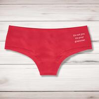 It’s Not You It’s Your Grammar Ladies Shortie – Red, Medium