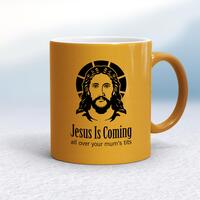 Jesus Is Coming Mug – Gold, 10oz