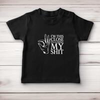 Losing My Shit Baby T-Shirt – Black, 18-24 Months