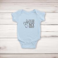 Losing My Shit Babygrow – Blue, 0-3 Months