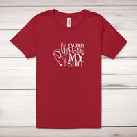 Losing My Shit Adult T-Shirt – Red, 3XL