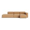 Mags Soft 3 Seater Combination 3 Right Low Armrest Sofa With Linara 142 And Light Grey Stitching