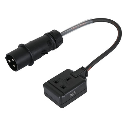 16A Mennekes Plug to 13A Socket with Titanex Rubber Cable