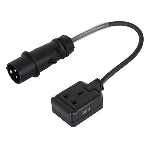 16A Mennekes Plug to 13A Socket with Titanex Rubber Cable